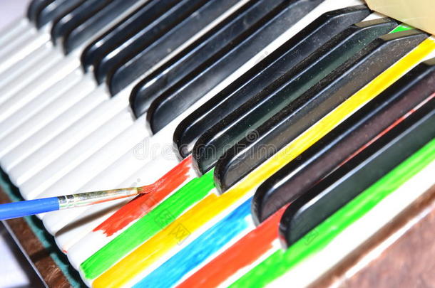 五颜六色的音乐。<strong>钢琴</strong>。