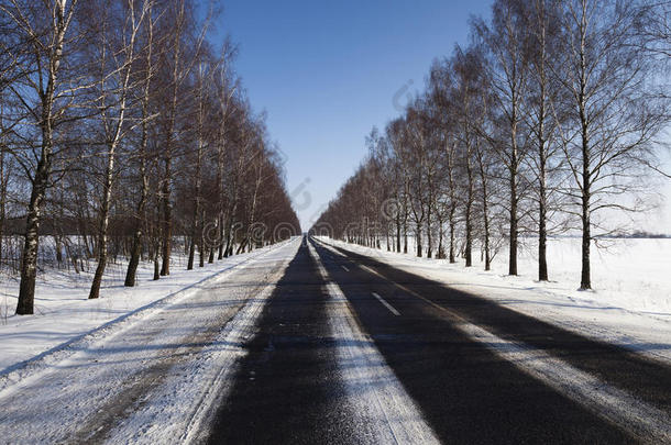 冬季雪路