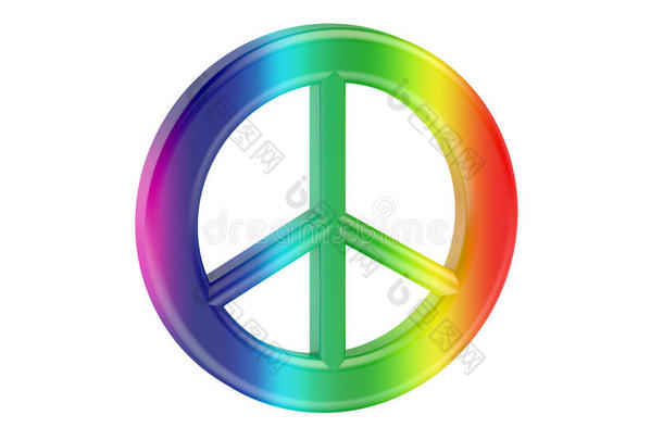 彩色和平象征-和平主义
