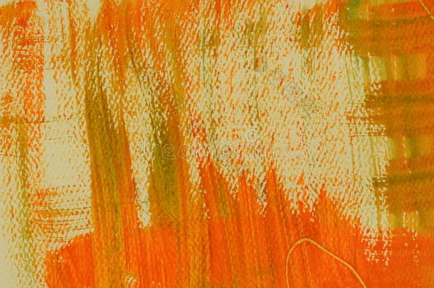 手绘多层橙色背景与划痕