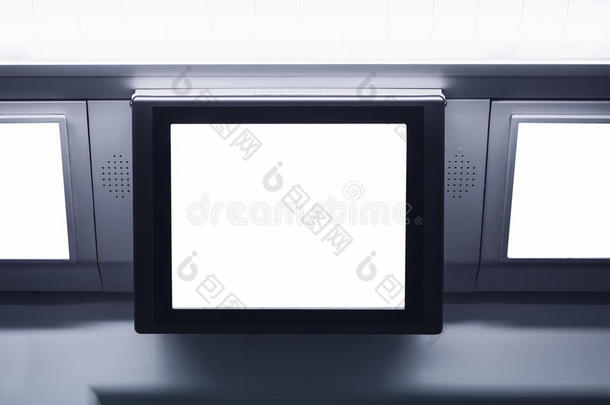 空白液晶屏幕灯箱模板显示商业广告