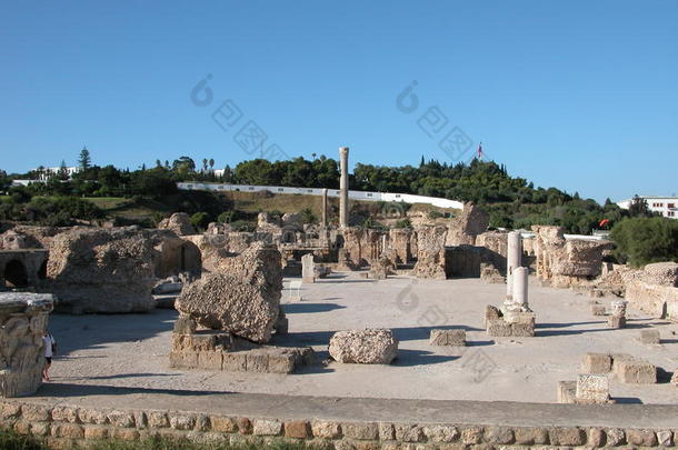 古代的安东尼努斯浴室迦太基城市