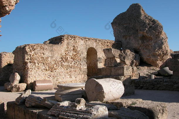 古代的安东尼努斯浴室迦太基城市
