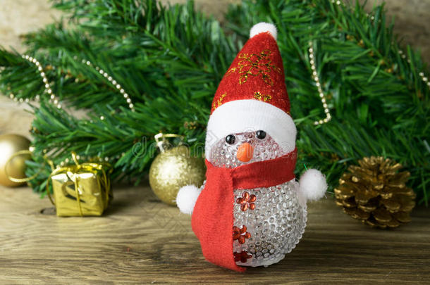 圣诞雪人玩具和的圣诞雪人玩具和圣诞装饰品