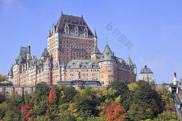 秋天的兄弟会城堡，<strong>魁北克</strong>市，加拿大