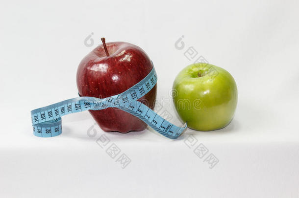 苹果卷尺测量<strong>减肥效果</strong>的例子。
