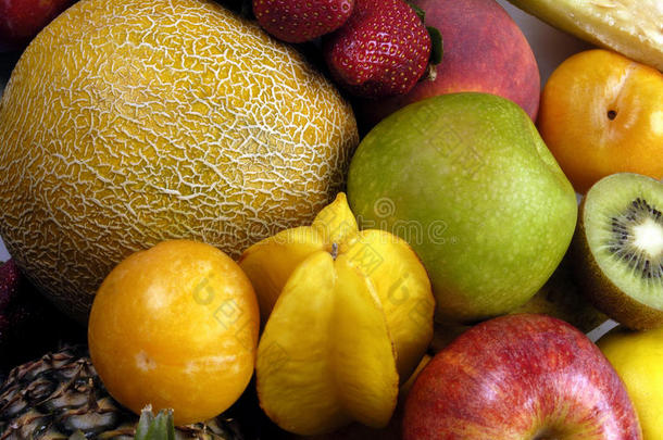 水果，各种水果和不同的颜色