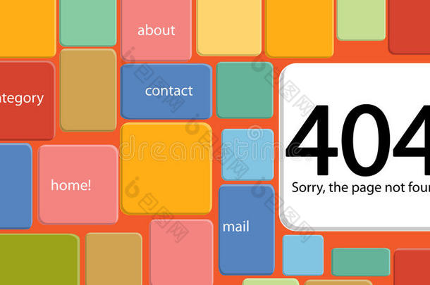 错误404页未找到。 具有中断连接的抽象背景