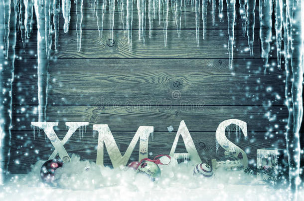 圣诞-冰冻-圣诞树字体字幕