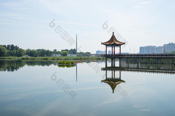 亚洲中国，北京，建和公园，仿古建筑，展馆