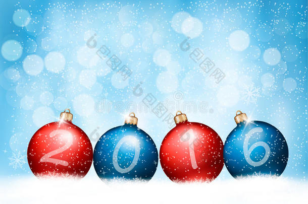 圣诞背景与2016年由鲍布尔斯制成。