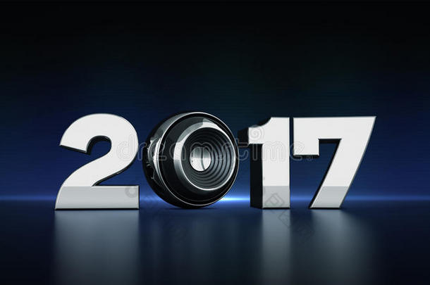 2017年文本与球体扬声器3D