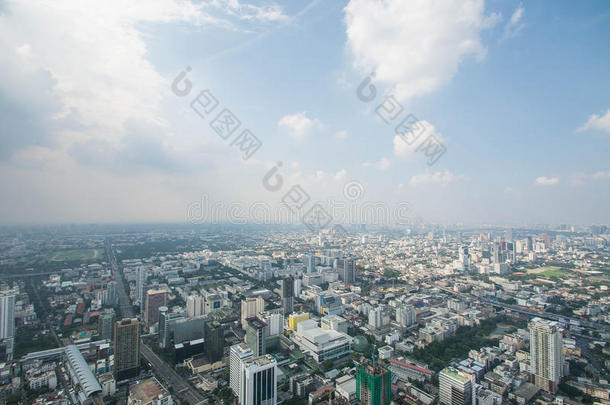 泰国曼谷市的城市景观