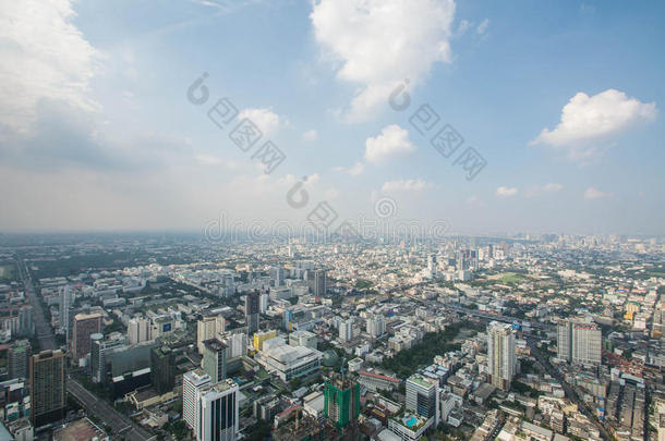 泰国曼谷市的城市景观