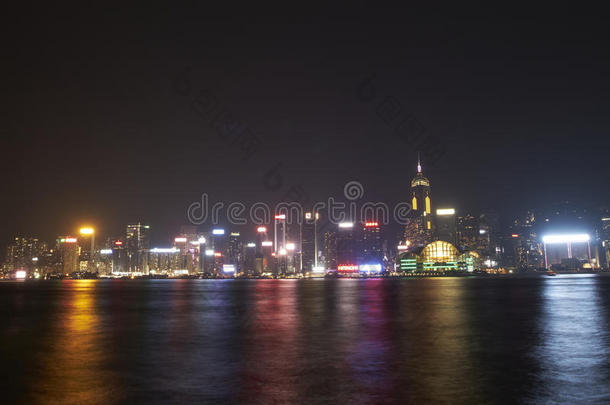 美丽的城市彩色的香港风景