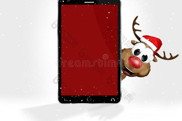 圣诞红色手机