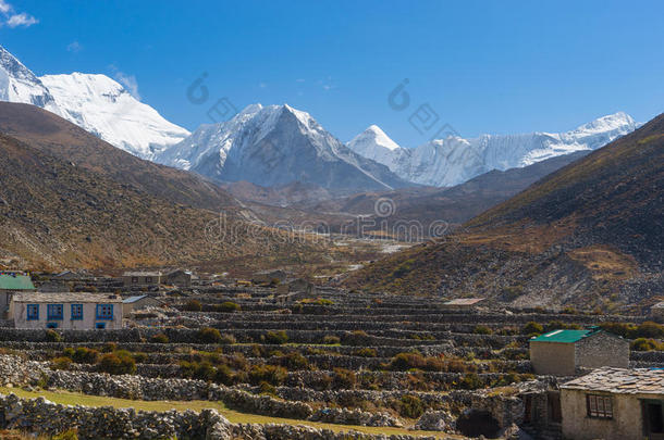 丁波切村景观，珠穆朗玛峰地区