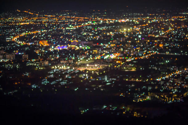 散焦抽象清迈<strong>城市夜景</strong>灯光<strong>背景</strong>