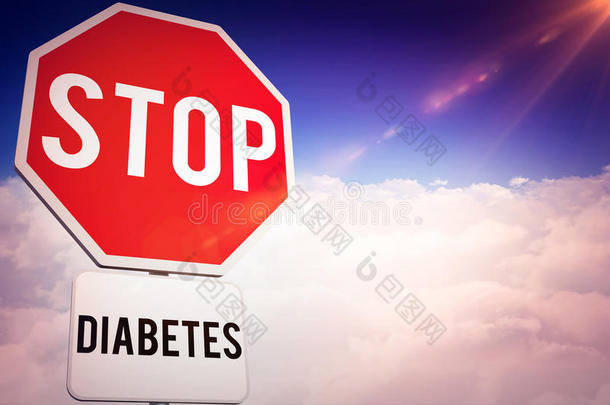 停止糖尿病的复合图像