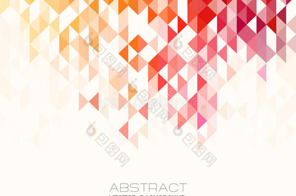 抽象彩色三角形海报