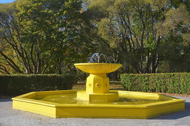 黄色喷泉