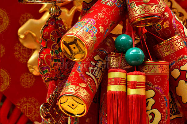 中国的传统装饰就像鞭炮