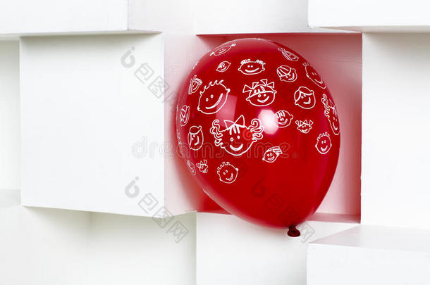 背景气球礼物假日红色