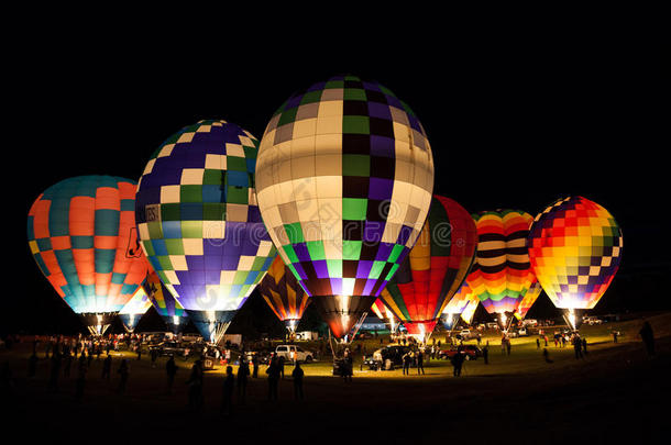 空气气球卡罗莱纳州节日发光的