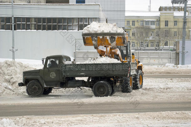 清理城市<strong>街道</strong>上的雪