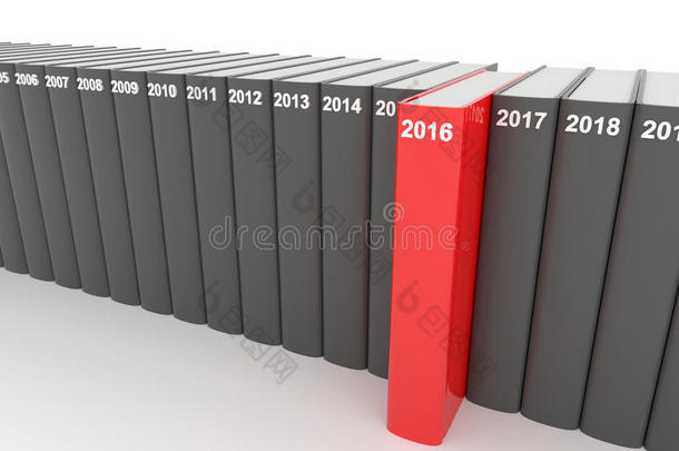 2016年每年的背景书书架