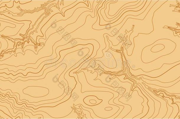 棕色抽象矢量<strong>地形图</strong>