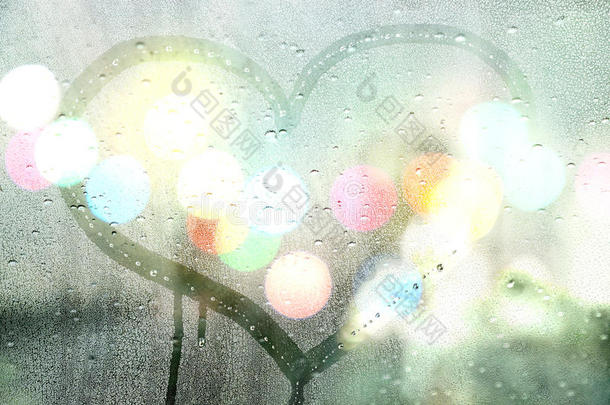 秋雨，把心画在玻璃上-爱的概念