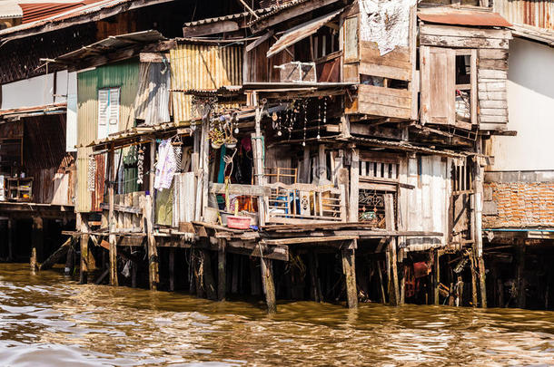 亚洲亚洲的曼谷建筑运河