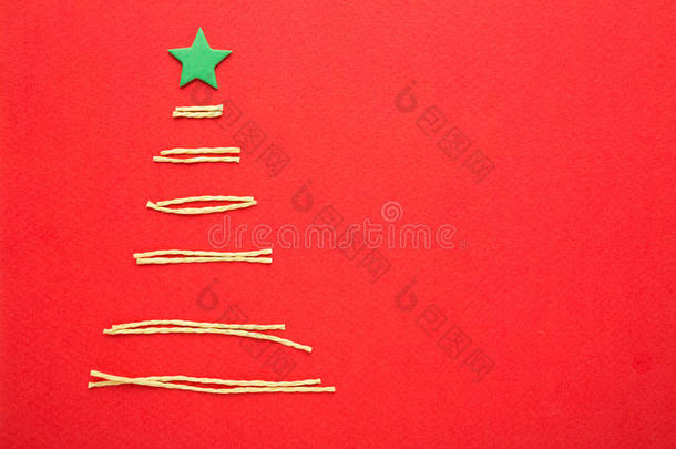 空白圣诞卡，树木装饰品
