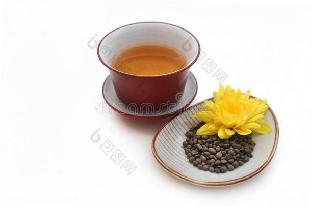 人参用黄花扭曲茶叶，用茶扭曲台湾