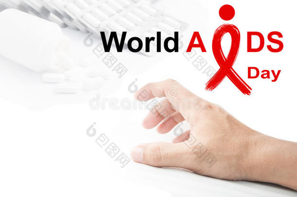 手工世界艾滋病日背景