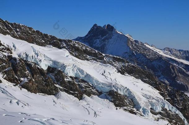 冰川和高山，从Jungfraujoch看