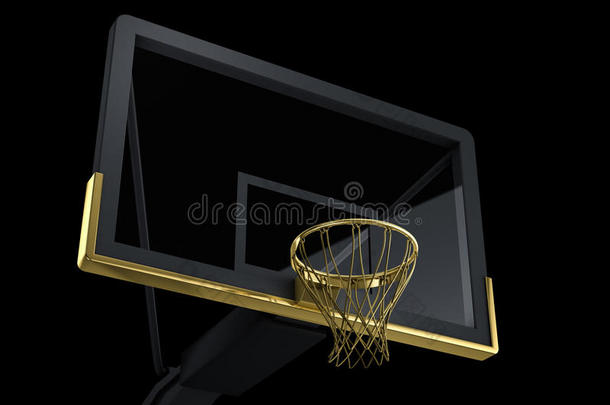 黑色和金色篮球背板