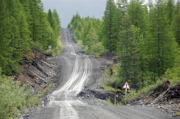 科利马州公路的砾石路