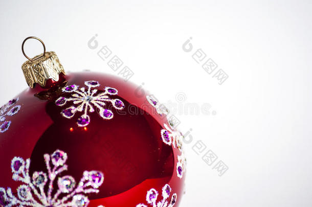 圣诞装饰品红色玻璃球