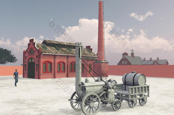 英国蒸汽机车从1829年和火车服务站