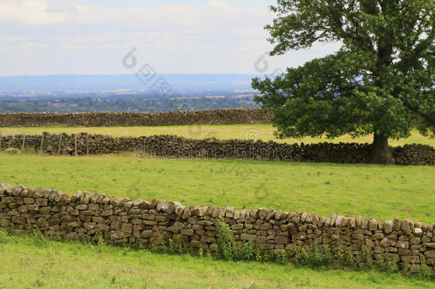 精美的石墙，北约克郡，英格兰