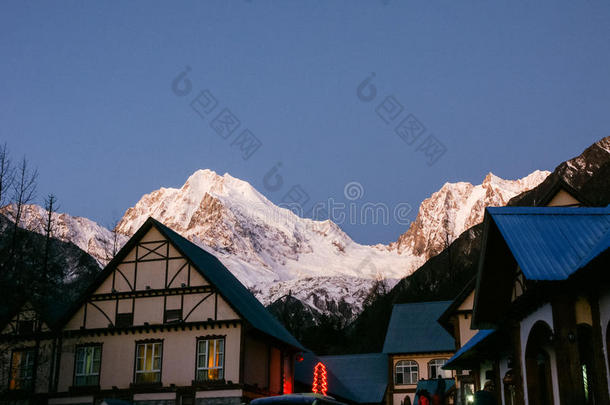 中国四川省贡嘎雪山