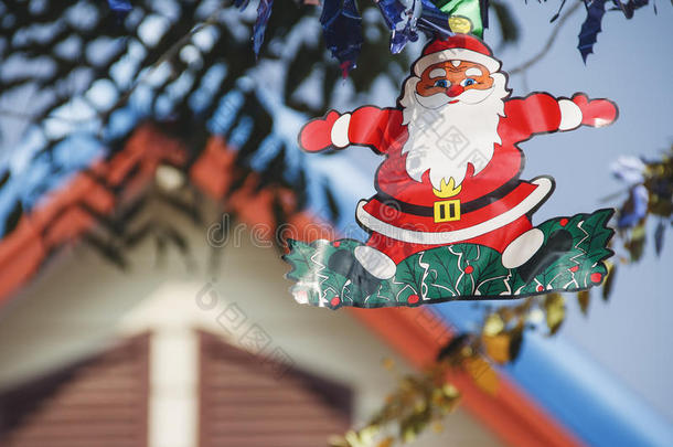 圣诞老人装饰与圣诞老人悬挂