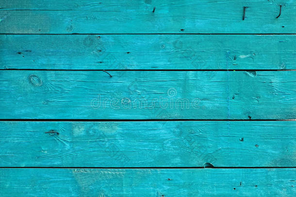 蓝色复古油漆木制面板与水平木板