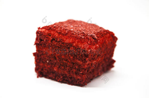杜坎<strong>饮食</strong>。 红色天鹅绒，新鲜美味的<strong>饮食</strong>蛋糕在杜坎<strong>饮食</strong>的白色背景。