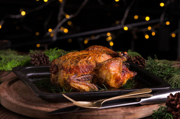 圣诞节和除夕晚餐：烤全鸡/火鸡