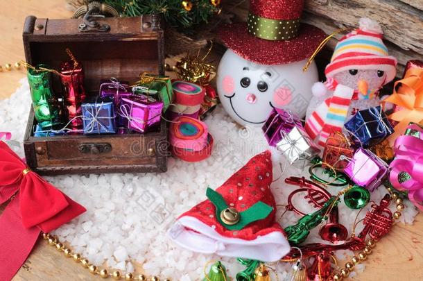 圣诞节礼物和装饰品节日圣诞节。