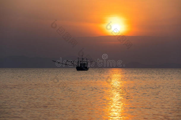 日落时的安达曼海
