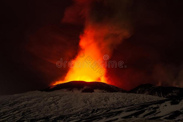 埃特纳<strong>火山</strong>喷发